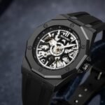 SKMEI - M036 - Automatic Movement Skeleton Dial - black-silica gel - Image 2