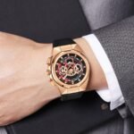 SKMEI - 9377 - Sporty Multi-Function Quartz Watch - rosegold/black - Image 3